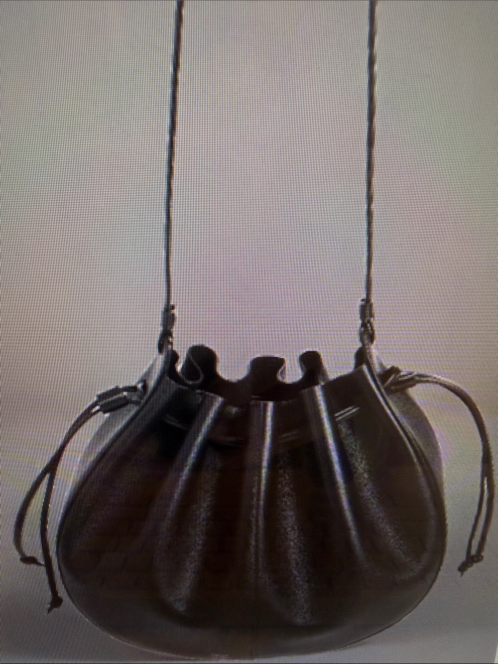 Mansur Gavriel Black Drawstring Leather Shoulder Bag